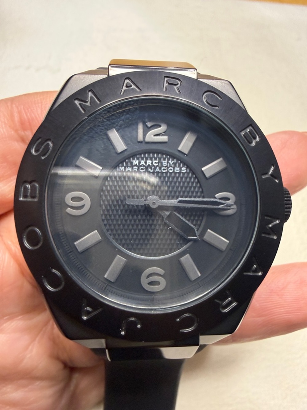 Marc By Marc Jacobs Black Men's Silicone Strap Watch